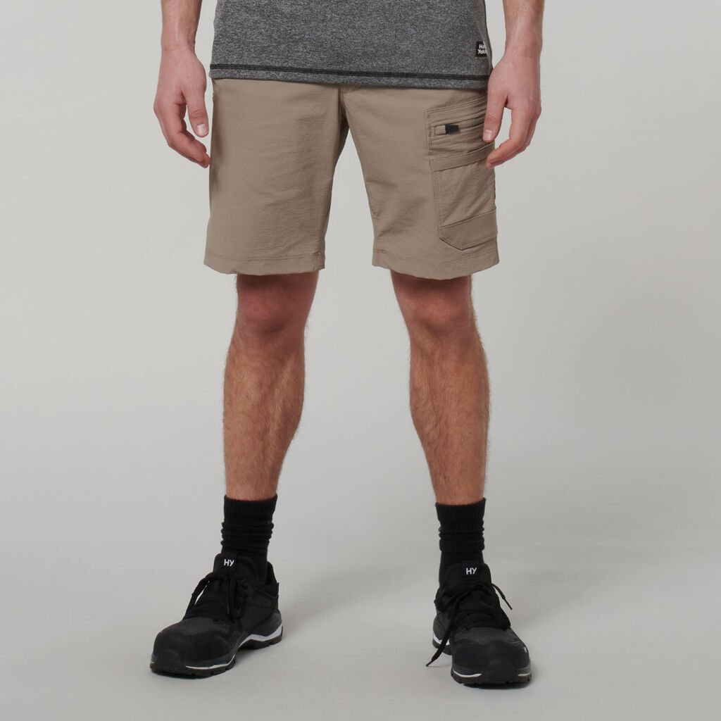 [Y05167-DESERT-72R] HARD YAKKA - [Y05167] 3056 X-RANGE MID LENGTH SHORTS (DESERT, 72R)