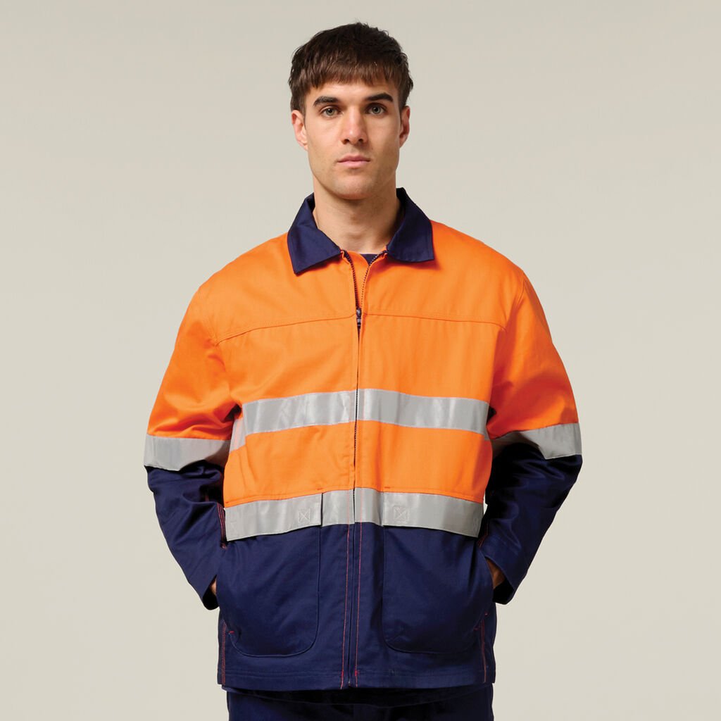 HARD YAKKA - [Y06545] CORE HI VIS SPLICED TAPED DRILL JACKET