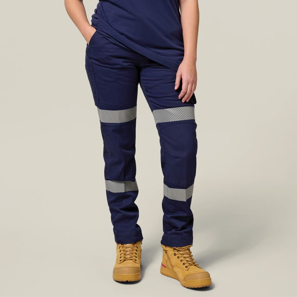 [Y08121-NAVY-6] HARD YAKKA - [Y08121] WOMEN'S 3056 TOUGHMAXX WORK TAPED PANTS (6)
