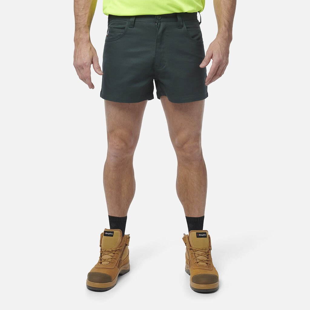 [K07810_GREEN_77R] KINGGEE - [K07810] JEAN TOP DRILL SHORTS (GREEN, 77R)