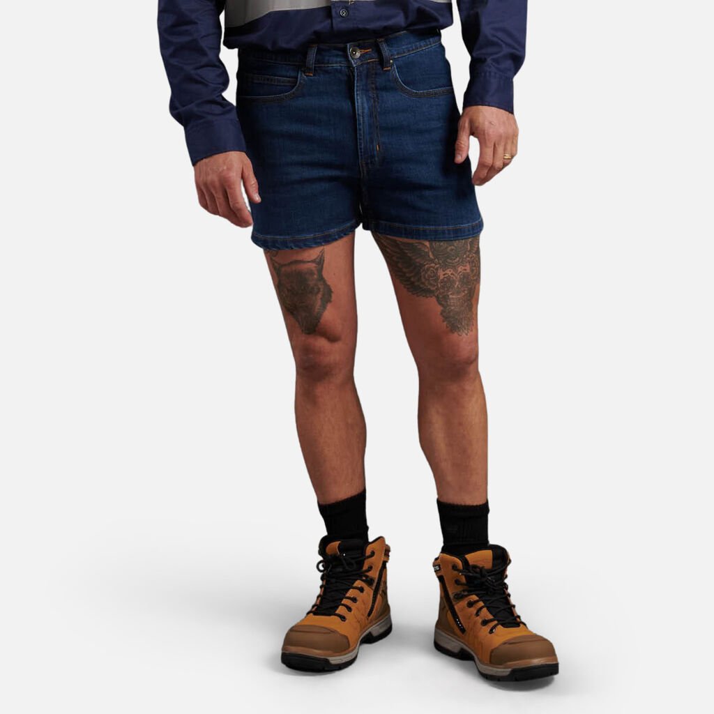 [K07020_STW_77R] KINGGEE - [K07020] STRETCH DENIM WORK SHORT (77R)