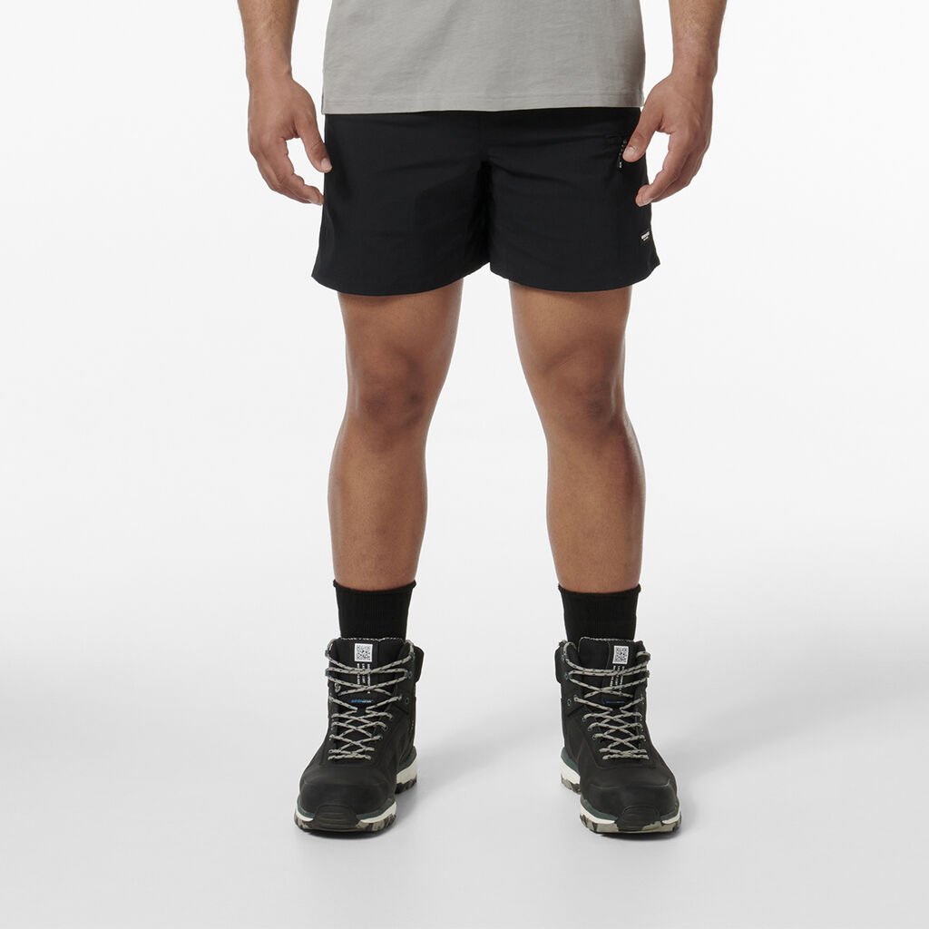 [K17009_BLACK_67R] KINGGEE - [K17009] TRADEMARK ELASTIC WAIST SHORT (BLACK, 67R)