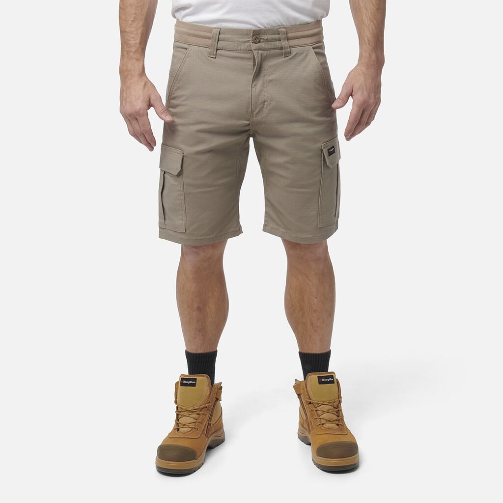 [K17007_DESERT_67R] KINGGEE - [K17007] COMFORT WAIST SHORT (DESERT, 67R)