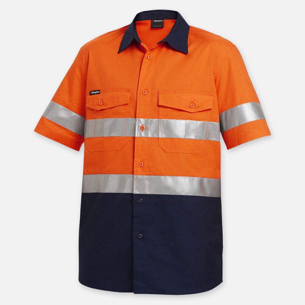 KINGGEE - [K54885] WORKCOOL 2 HI VIS REFLECTIVE SPLICED SHIRT S/S