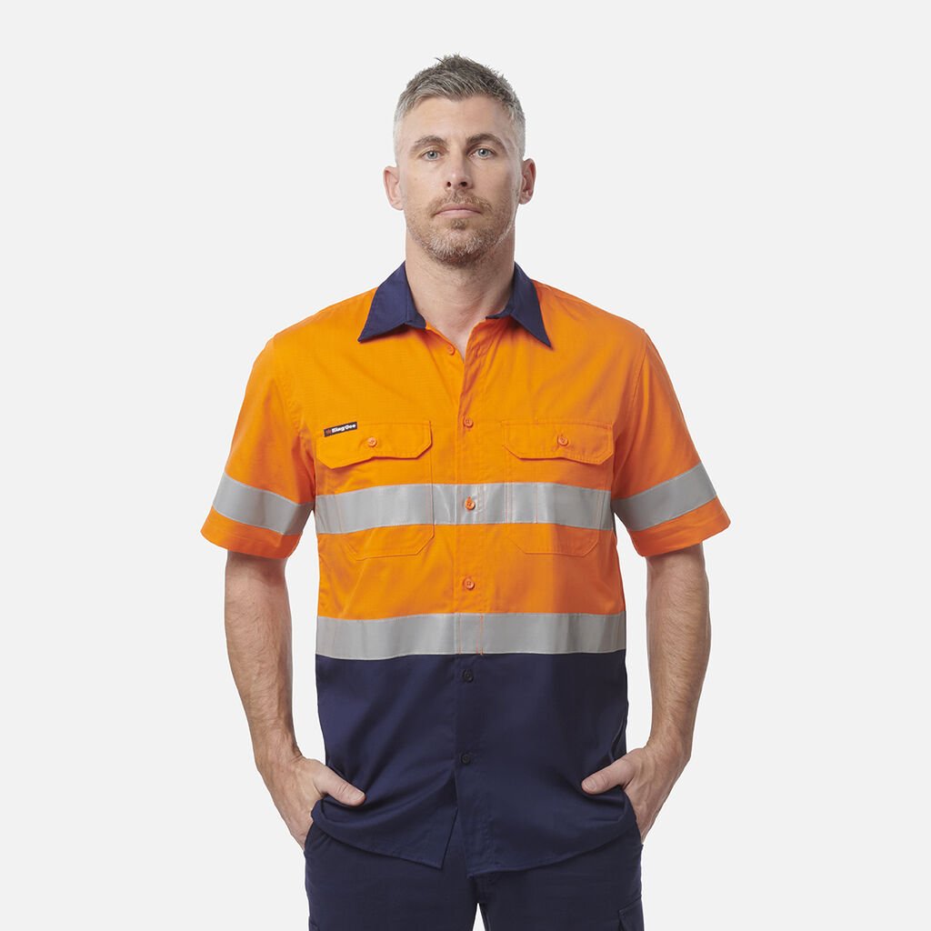 KINGGEE - [K54911] WORKCOOL VENTED SPLICED SHIRT TAPED S/S