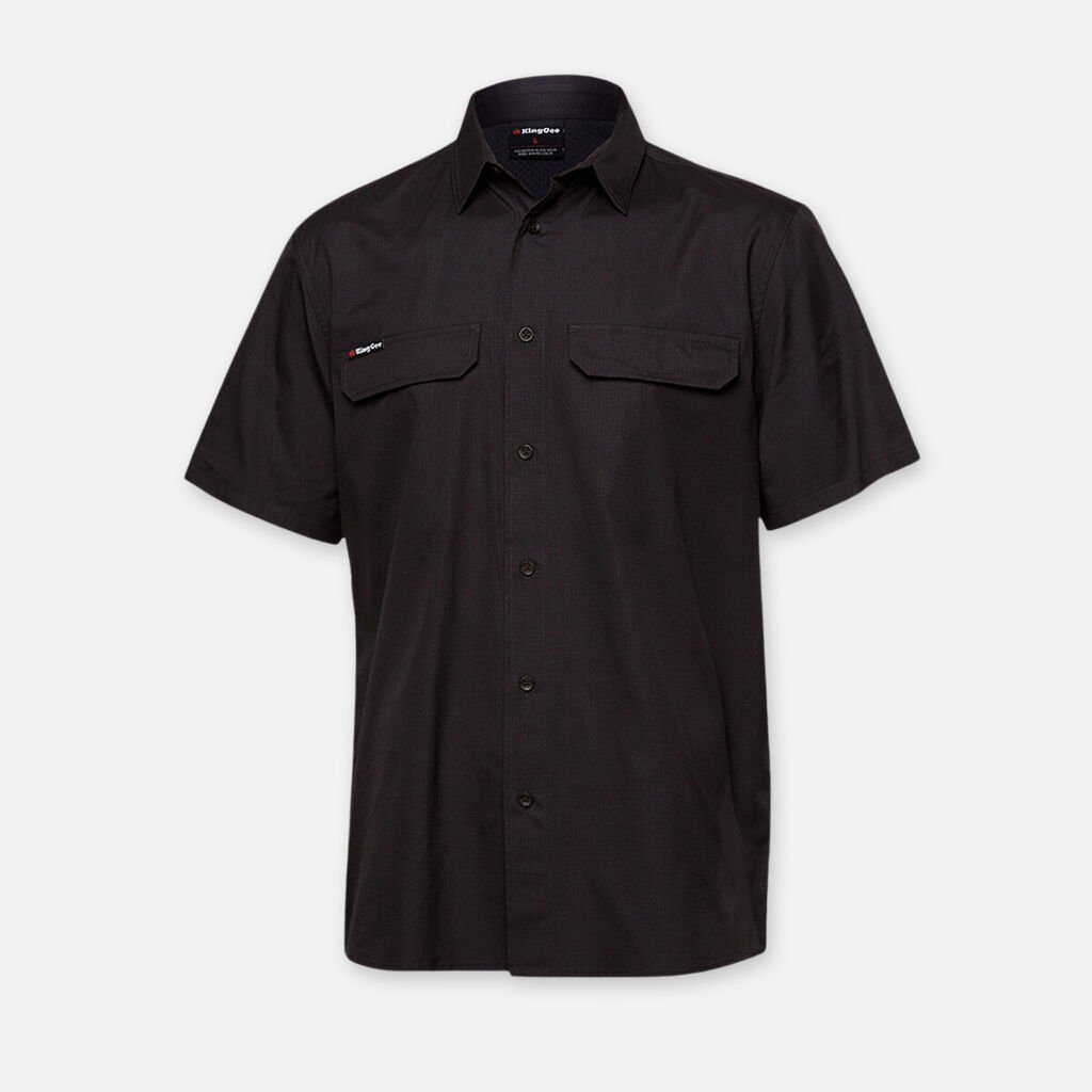 [K14022_CHARCOAL_XS] KINGGEE - [K14022] WORKCOOL PRO SHIRT S/S (CHARCOAL, XS)