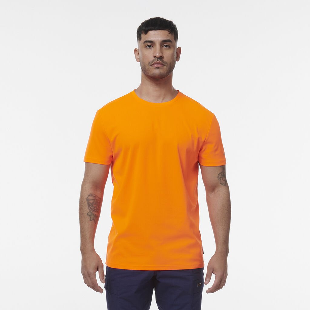 [K54034_FLURO ORANGE_XS] KINGGEE - [K54034] HI VIS T SHIRT (FLURO ORANGE, XS)