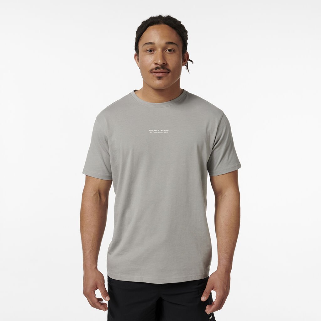 [K14009_STONE GREY_S] KINGGEE - [K14009] TRADEMARK T SHIRT (STONE GREY, S)