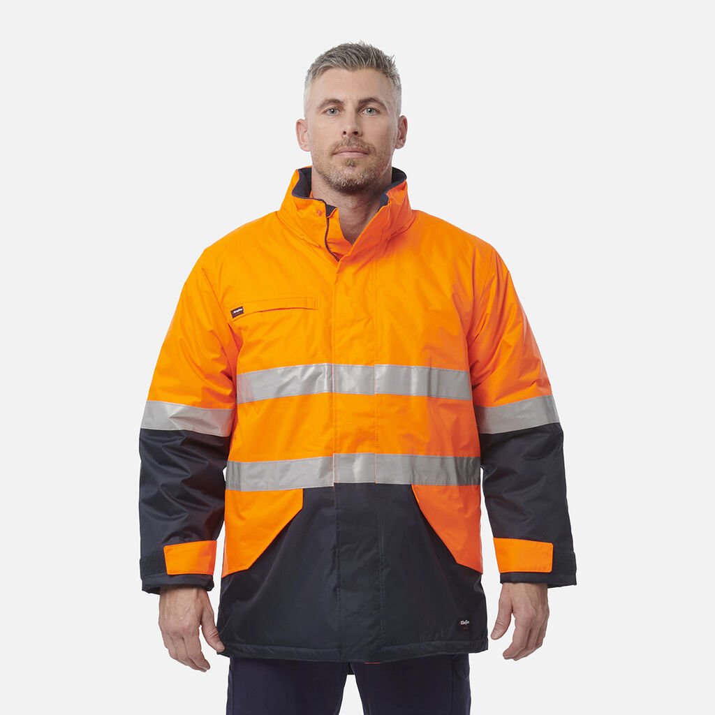 [K55010_ORANGE/NAVY_2XS] KINGGEE - [K55010] REFLECTIVE INSULATED JACKET (ORANGE/NAVY, 2XS)