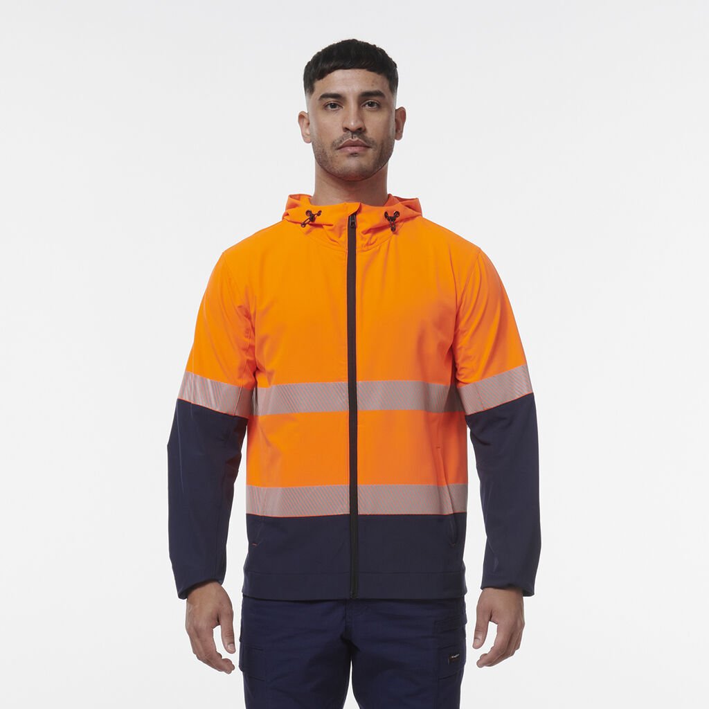 [K55061_ORANGE/NAVY_2XS] KINGGEE - [K55061] REFLECTIVE REPEL JACKET (ORANGE/NAVY, 2XS)