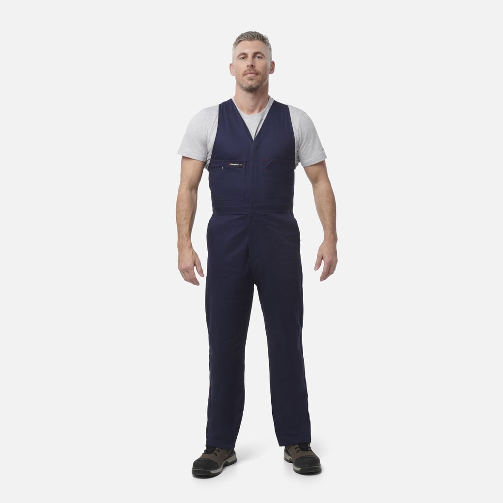 [K02060_NAV_77R] KINGGEE - [K02060] SLEEVELESS DRILL OVERALL (77R)