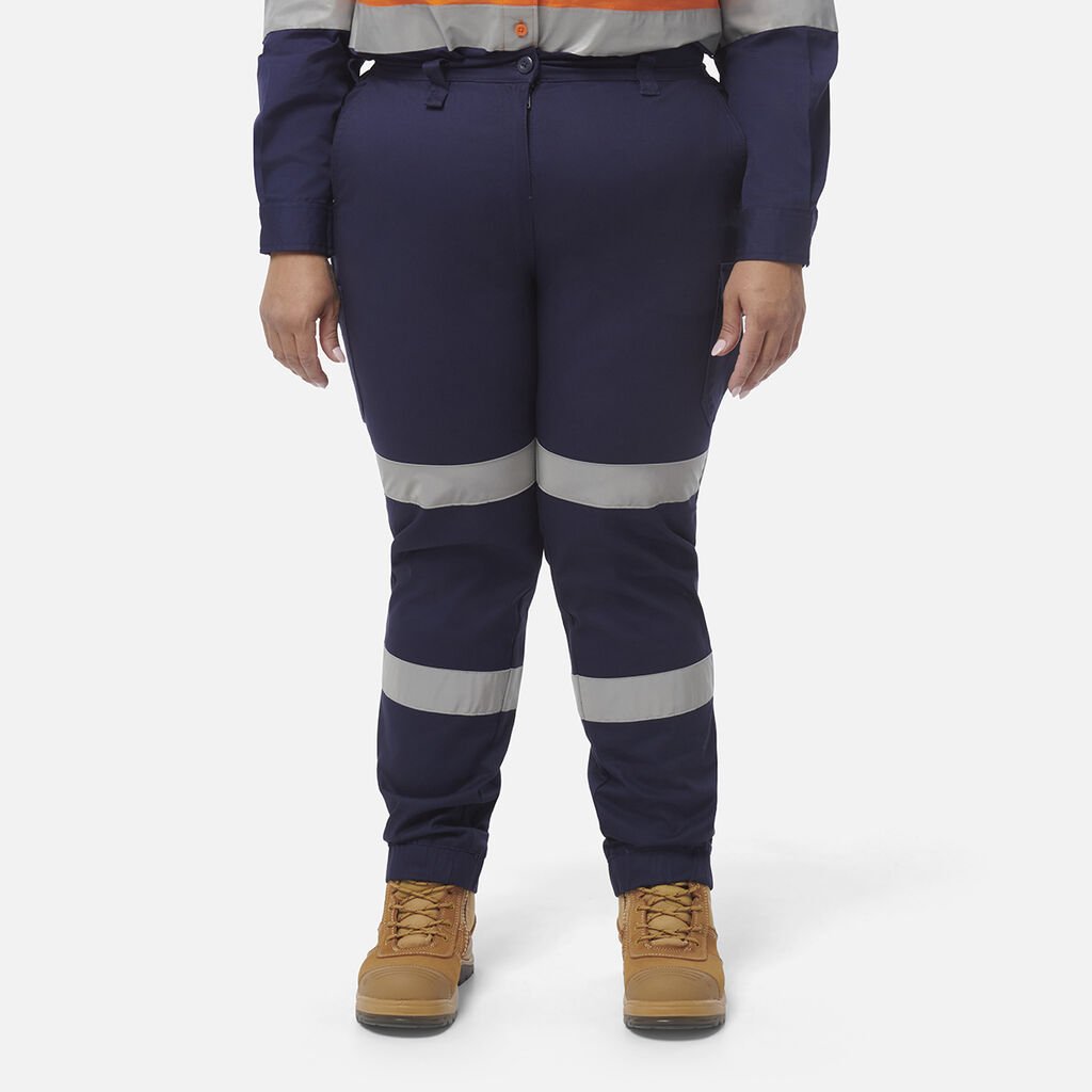 [K43009_NAV_STR6] KINGGEE - [K43009] WOMEN'S STRETCH BIO MOTION CUFF PANT (STR6)