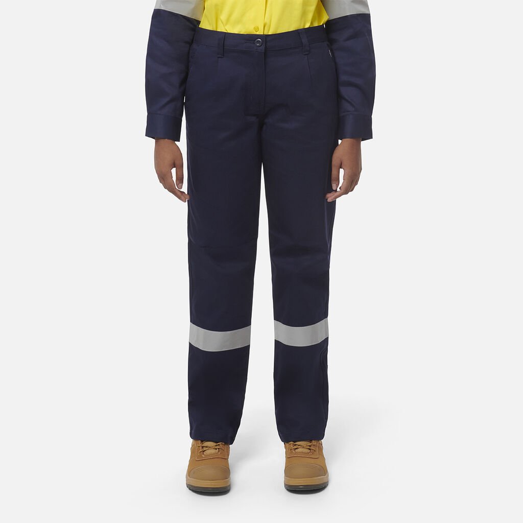 [K43535_NAV_6] KINGGEE - [K43535] WOMEN'S DRILL REFLECTIVE PANT (6)