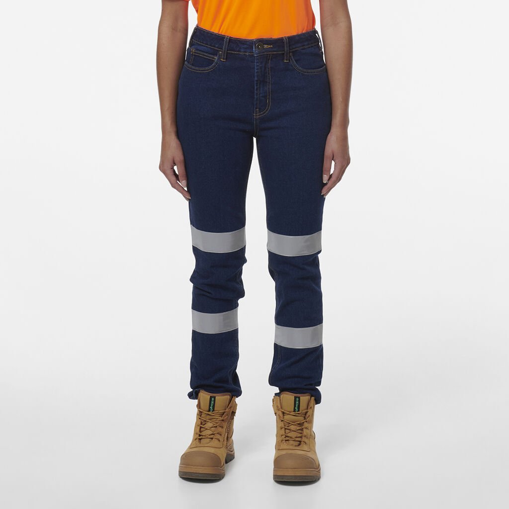 [K43019_STW_STR6] KINGGEE - [K43019] WOMEN'S STRETCH TAPED JEANS (STR6)