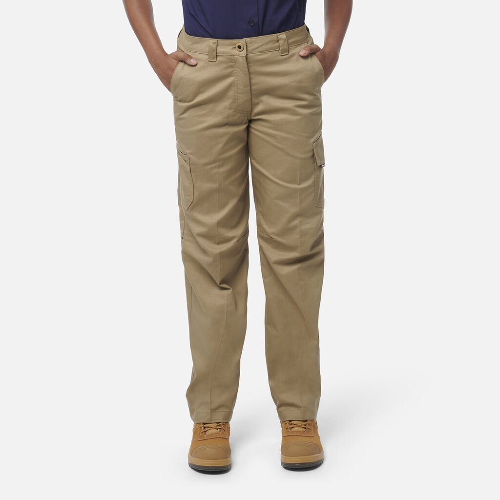 [K43820_KHAKI_6] KINGGEE - [K43820] WOMEN'S WORKCOOL 2 PANT (KHAKI, 6)