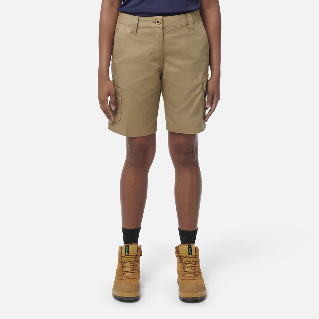 [K47000_KHAKI_6] KINGGEE - [K47000] WOMEN'S  WORKCOOL 2 SHORTS (KHAKI, 6)
