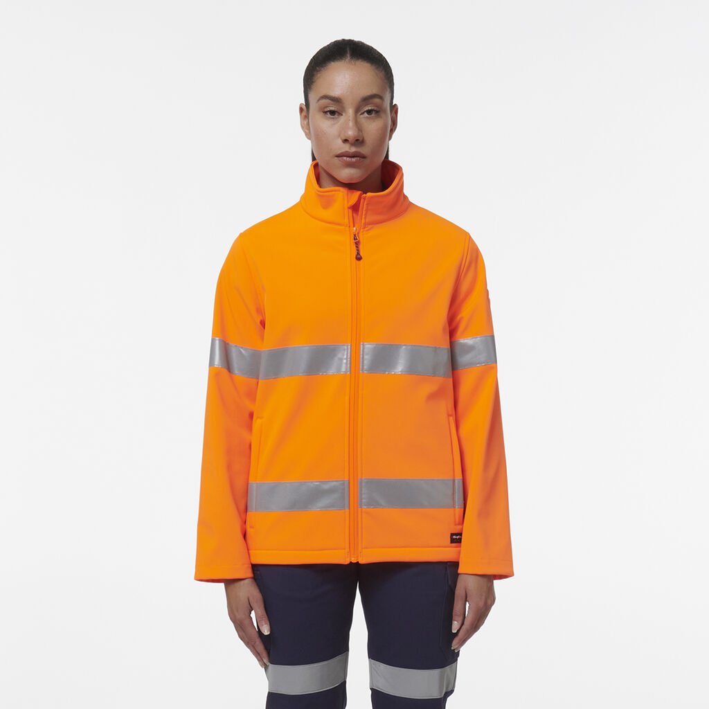 [K45007_ORA_6] KINGGEE - [K45007] WOMEN'S REFLECTIVE SOFT SHELL JACKET (6)