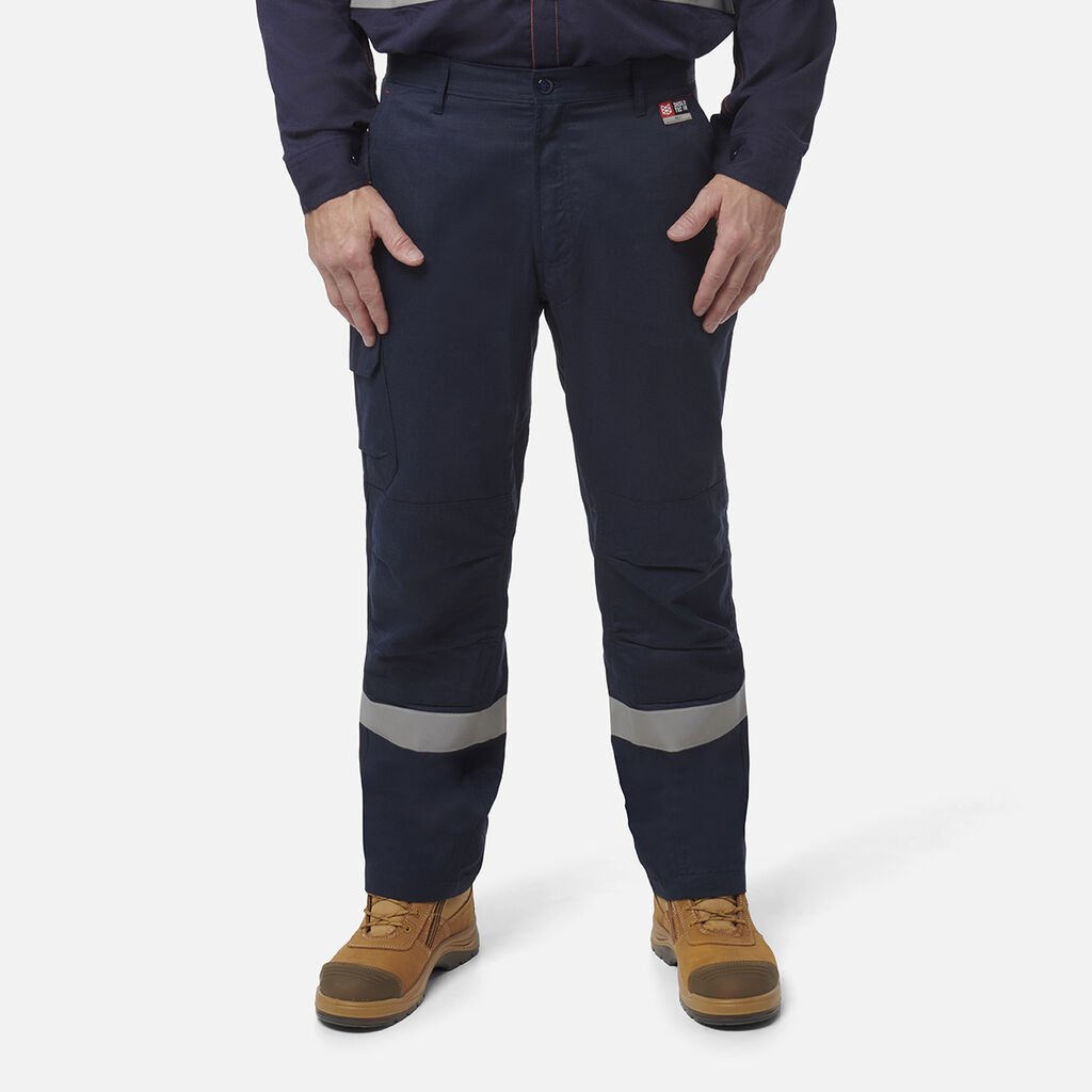 [Y02670_NAV_77R] KINGGEE - [Y02670] SHIELDTEC FR CARGO PANT WITH FR TAPE AND KNEE POCKET (77R)