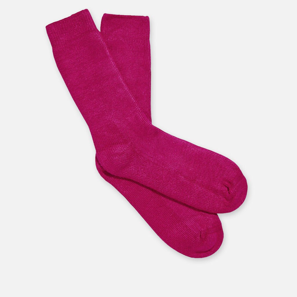 [K49270_HOT PINK] KINGGEE - [K49270] WOMEN'S BAMBOO WORK SOCKS (HOT PINK)