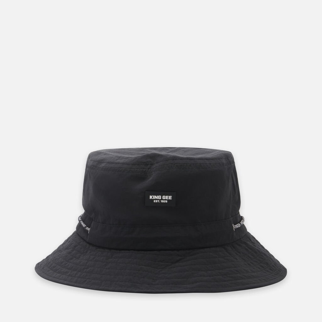 [K99196_BLA_S/M] KINGGEE - [K99196] TRADEMARK BUCKET HAT (S/M)