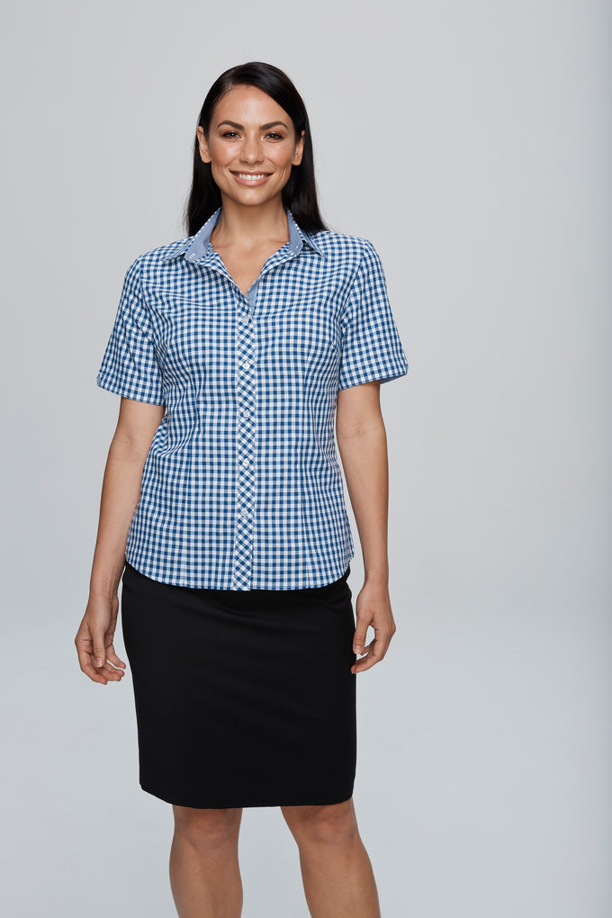 AP - [AP2909S] BRIGHTON LADY SHIRT SHORT SLEEVE (FRENCH BLUE, 4)