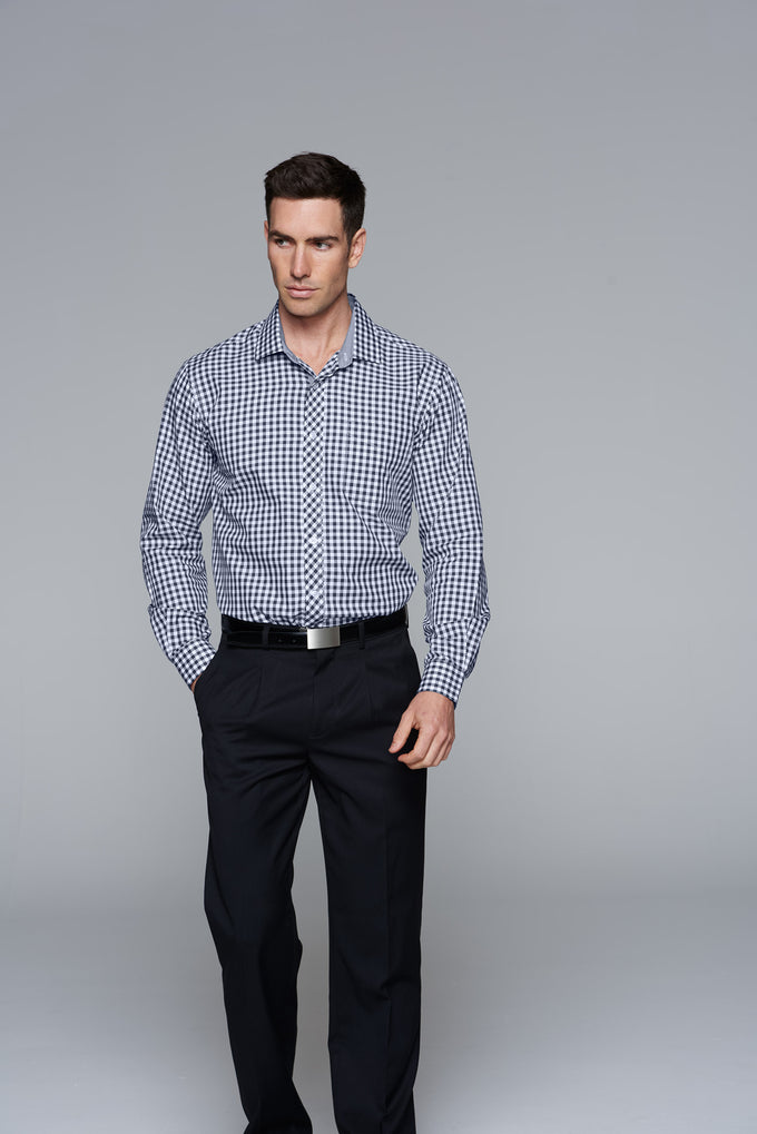 AP - [AP1909L] BRIGHTON MENS SHIRT LONG SLEEVE (FRENCH BLUE, 2XS)