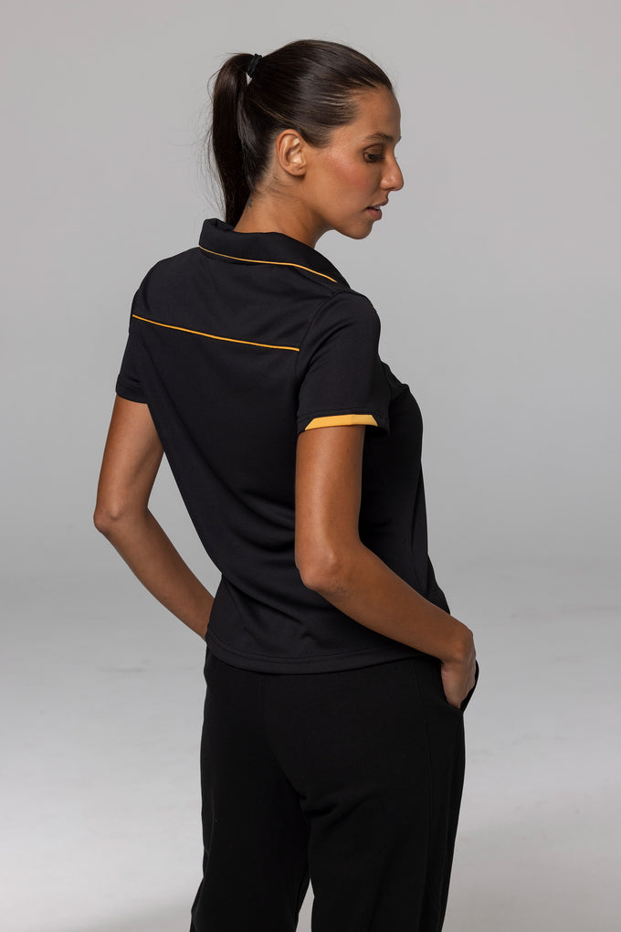 AP - [AP2320] CURRUMBIN LADY POLOS (NAVY/GOLD, 6)