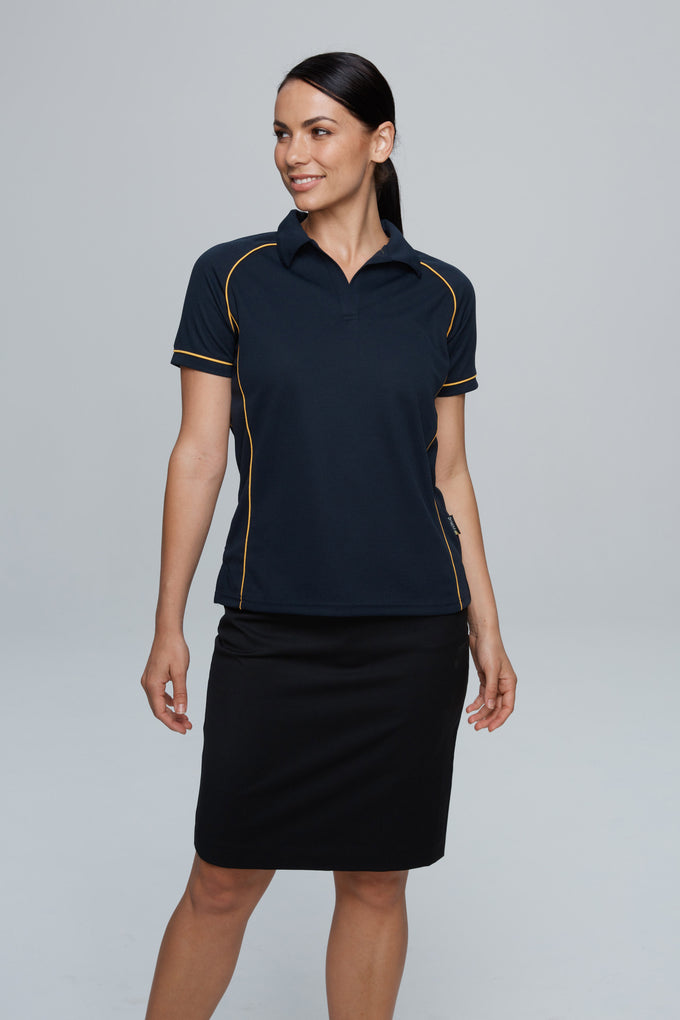 AP - [AP2310] ENDEAVOUR LADY POLOS (BLACK/GREEN, 6)