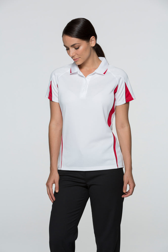 AP - [AP2304] EUREKA LADY POLOS (MAROON/WHITE, 8)
