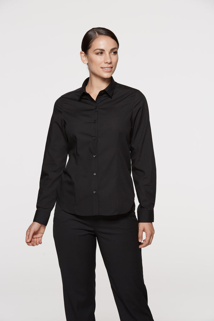 AP - [AP2910L] KINGSWOOD LADY SHIRT LONG SLEEVE (BLACK, 4)