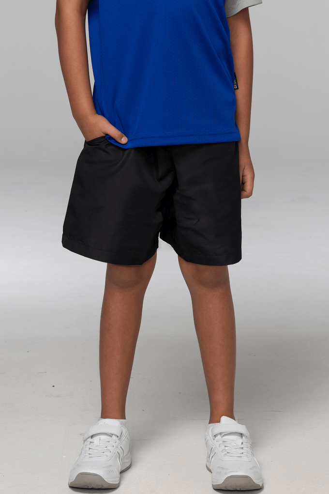 AP - [AP3602] PONGEE SHORT KIDS SHORTS (BLACK, 4)