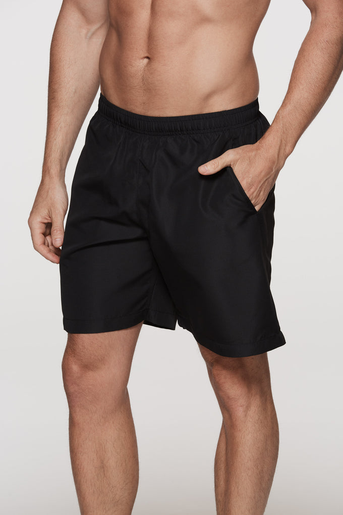 AP - [AP1602] PONGEE SHORT MENS SHORTS (BLACK, S)