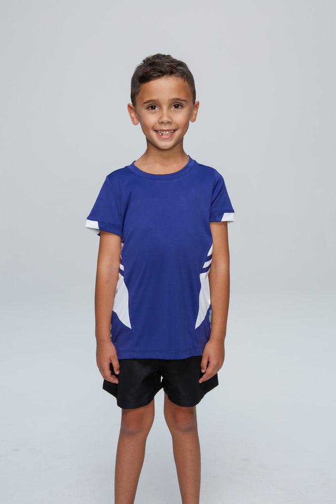 AP - [AP3211] TASMAN KIDS TEES (BLACK/TEAL, 4)
