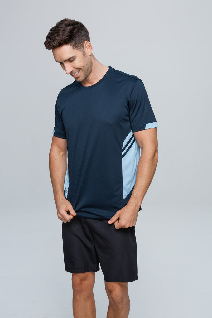 AP - [AP1211] TASMAN MENS TEES (BLACK/TEAL, S)