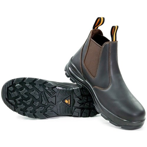 BISON - RIDGE SLIP ON SAFETY BOOT CHESTNUT (UK 4)