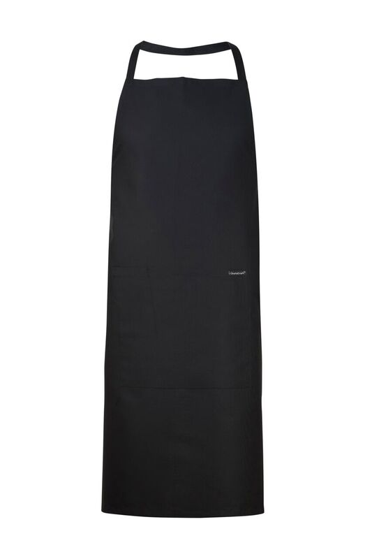 [CA003_BLACK] CHEFSCRAFT - [CA003] FULL BIB APRON WITH POCKET (BLACK)