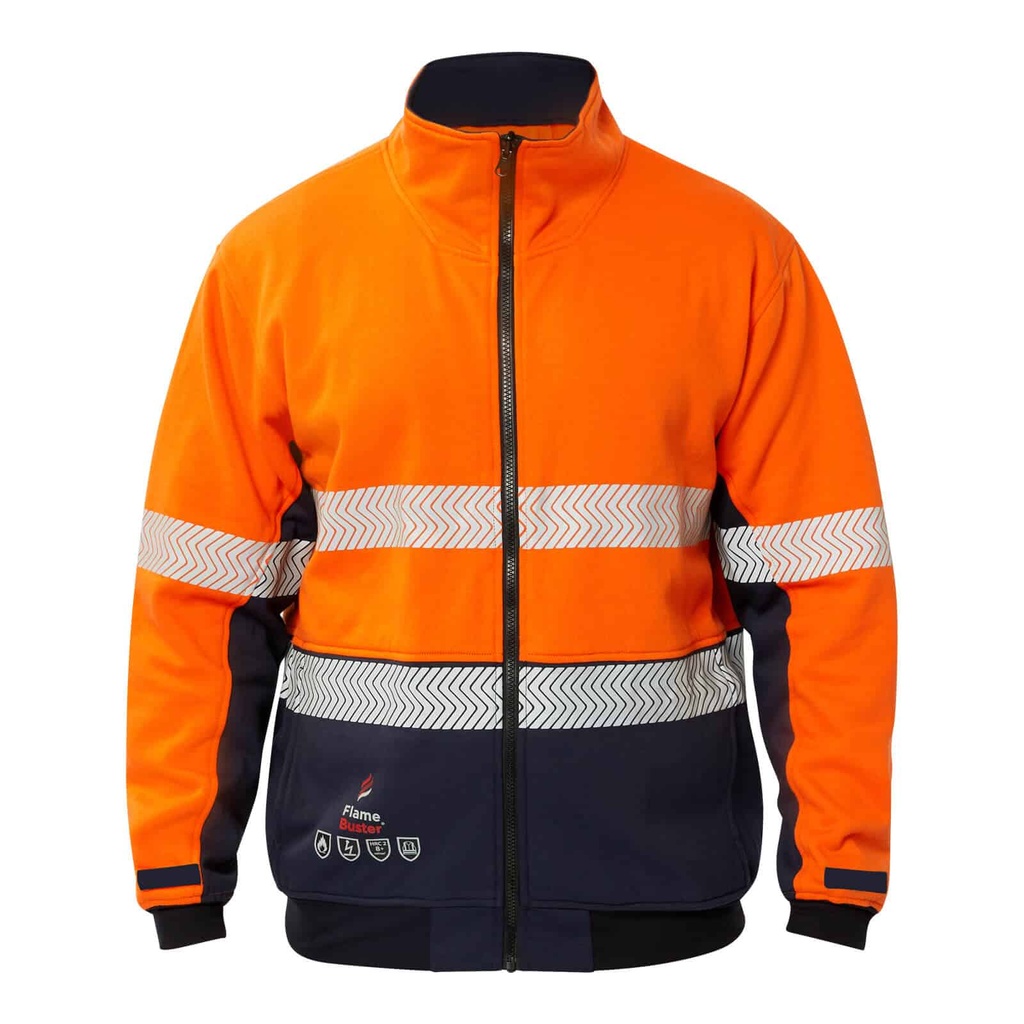 [FJV034_ORANGE/NAVY_XS] FLAMEBUSTER - [FJV034] HRC2 REFLECTIVE FLEECIE (ORANGE/NAVY, XS)