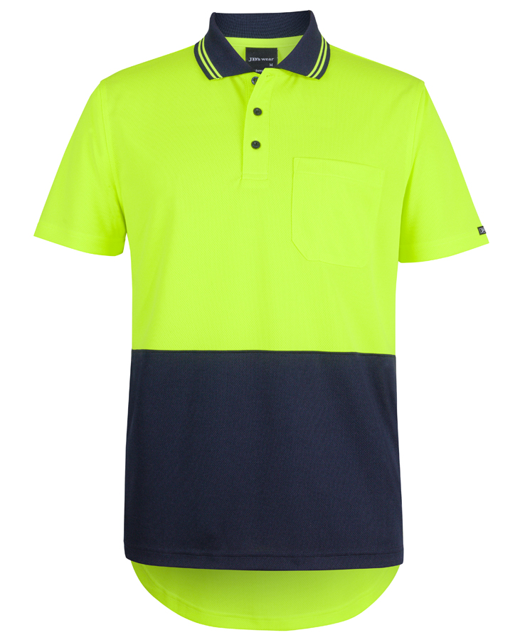 [6HDS_LIME/NAVY_2XS] JB'S - [6HDS] HI VIS S/S DROP TAIL POLO (LIME/NAVY, 2XS)