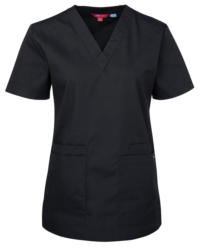 [4SRT1_BLACK_6] JB'S - [4SRT1] LADIES SCRUBS TOP (BLACK, 6)