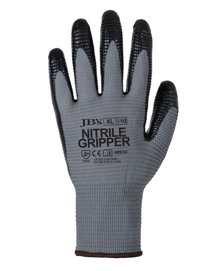 [8R034_S/7] JB'S - [8R034] NITRILE GRIPPER GLOVE (S/7)