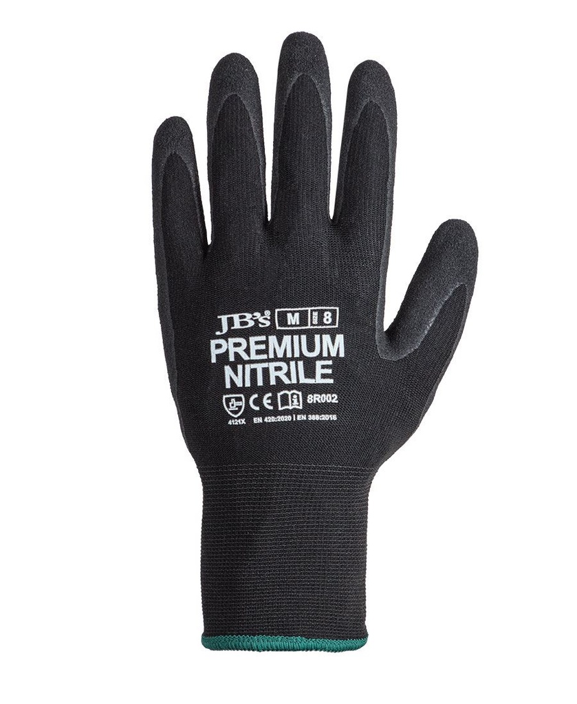 [8R002_S/7] JB'S - [8R002] PREMIUM BLACK NITRILE BREATHABLE GLOVE (S/7)