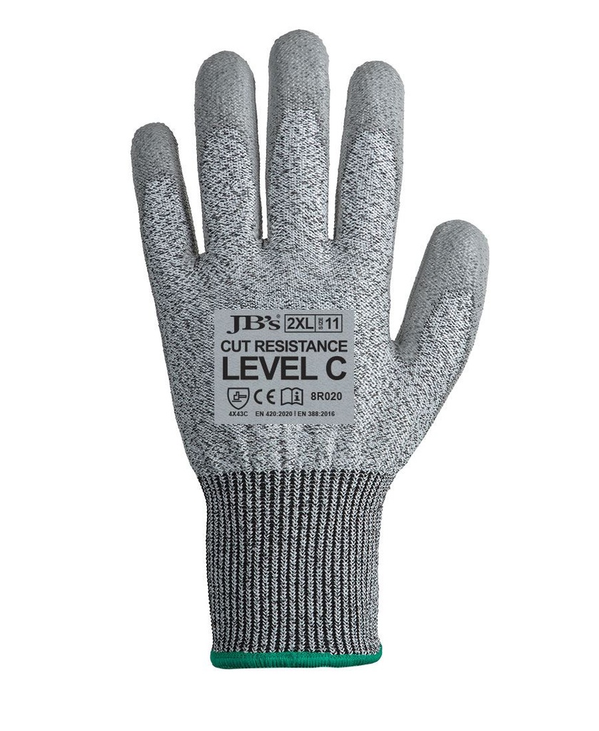 [8R020_S/7] JB'S - [8R020] PU BREATHABLE CUT RESIST LEVEL C GLOVE (S/7)