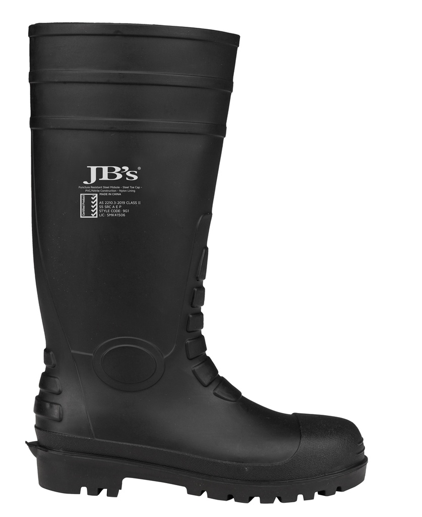 [9G1_BLACK_UK 3] JB'S - [9G1] STEEL TOE CAP AND STEEL PLATE GUMBOOT (BLACK, UK 3)