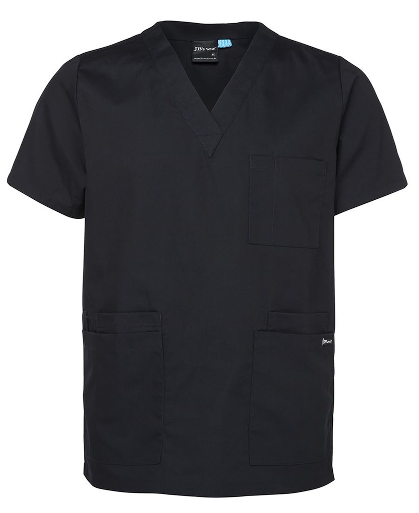 [4SRT_BLACK_3XS] JB'S - [4SRT] UNISEX SCRUBS TOP (BLACK, 3XS)