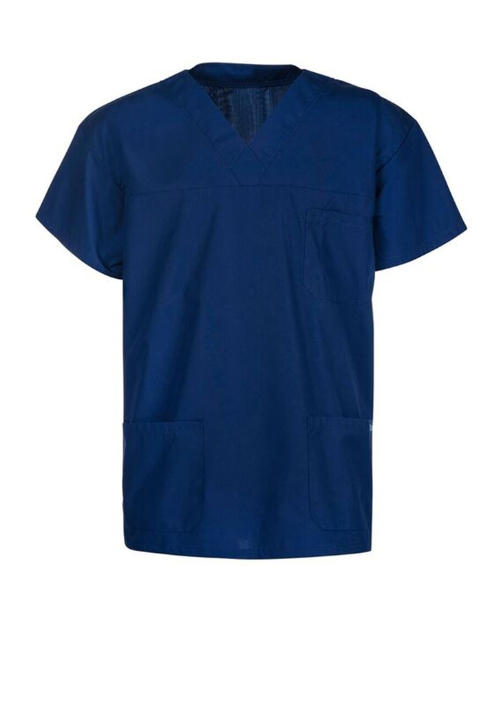 [M88000_DARK BLUE_XS] MEDI8 - [M88000] UNISEX SCRUB TOP WITH POCKETS (DARK BLUE, XS)