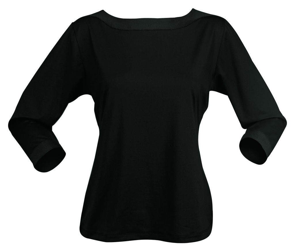 STENCIL - ARGENT 3/4S LADIES TOPS 1259Q (BLACK, 6)