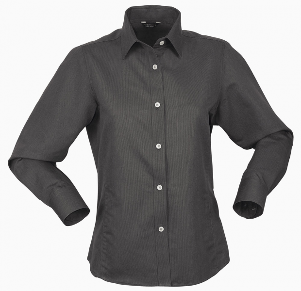 STENCIL - LADIES EMPIRE SHIRT L/S (CHARCOAL/GREY, 8)