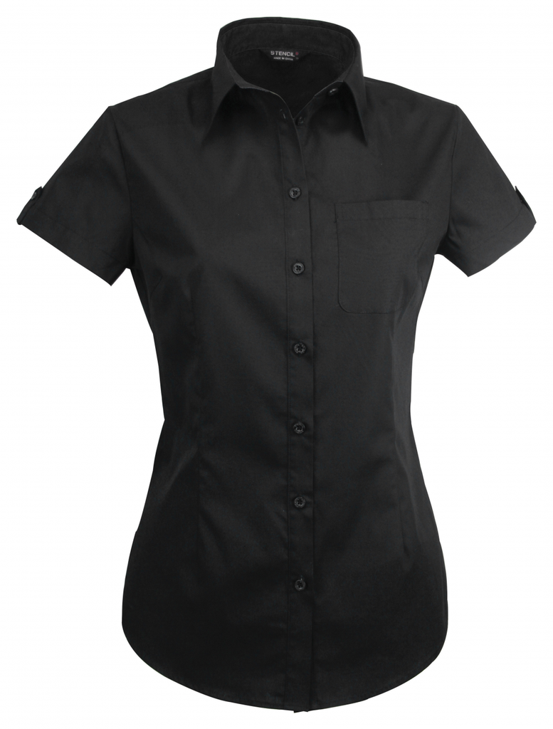 STENCIL - LADIES HOSPITALITY NANO SHIRT S/S (BLACK/BLACK, 8)
