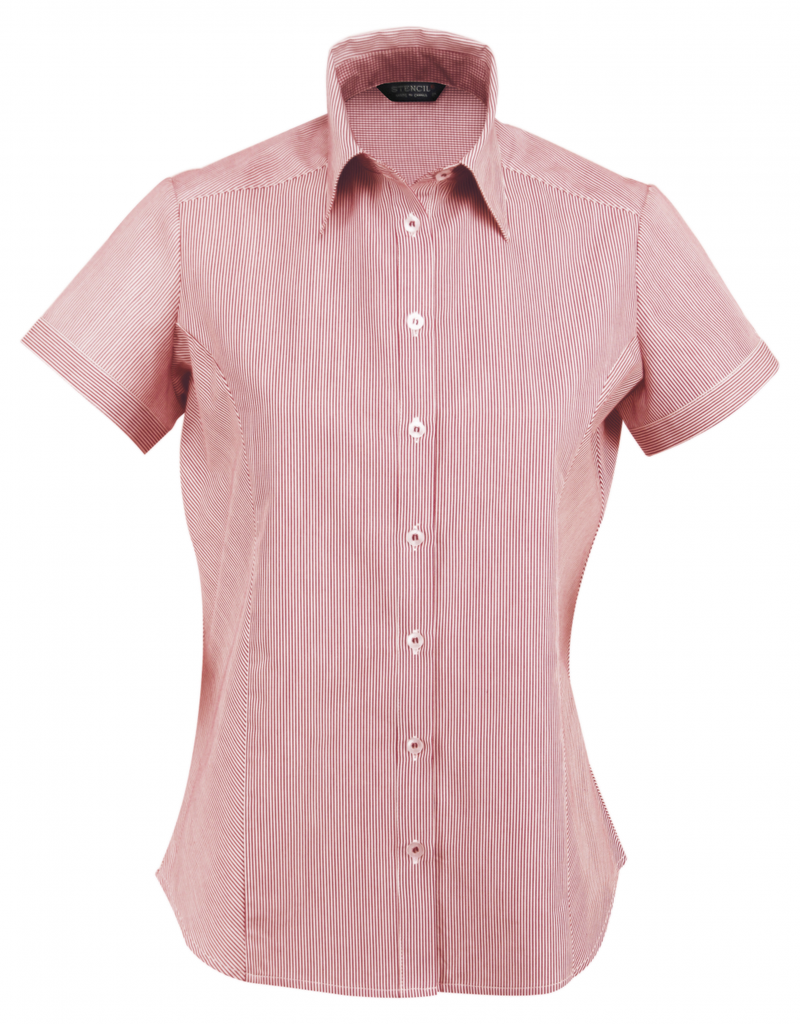 STENCIL - LADIES INSPIRE SHIRT S/S (BRICK RED, 8)