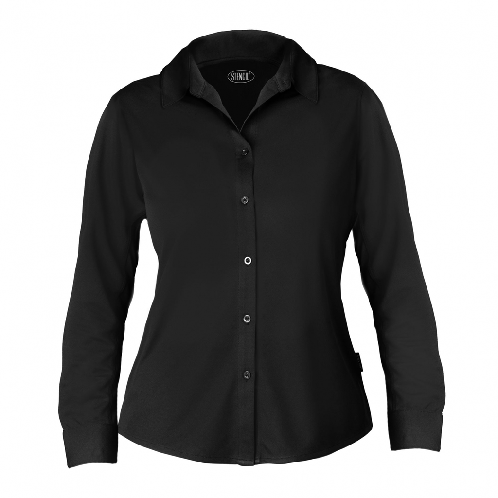 STENCIL - LADIES LIBERTY SHIRT L/S 5010L (BLACK, 6)